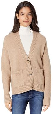 Supersoft Cropped Cardi (Heather Mushroom) Women's Sweater