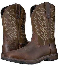 Groundbreaker Wide Square Toe (Brown) Cowboy Boots