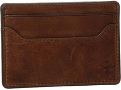Logan Money Clip Card Case (Cognac Antique Pull-Up) Credit card Wallet
