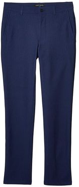 Slim Fit Solid Pants (Medium Blue Solid) Men's Casual Pants