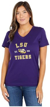 LSU Tigers University 2.0 V-Neck T-Shirt (Champion Purple) Women's Clothing