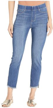 Chloe Pull-On Crop Skinny Angled Slit in Stillwell (Stillwell) Women's Jeans