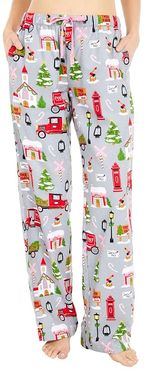 Christmas Village Flannel Pajama Pants (Grey) Women's Pajama