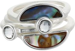 Abalone Stack Ring Set (Silver) Ring