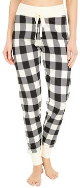 Cream Plaid Sleep Leggings (Cream) Women's Pajama