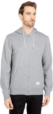 Essentials Zip Fleece (Light Grey Heather) Men's Clothing