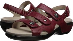 PC Three Strap (Rio Red Leather) Women's Sandals