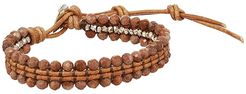 Single Wrap Bracelet with Gold Nuggets (Goldstone) Bracelet