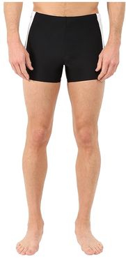 Fitness Splice Square Leg (Black/Black) Men's Swimwear