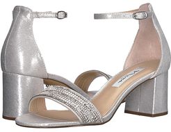 Elenora (True Silver Reflective Suedette) Women's 1-2 inch heel Shoes