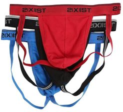 3-Pack Stretch Jock Strap (Scotts Red/Black/Skydiver) Men's Underwear