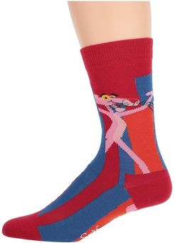 Pink Panther Smile Pretty, Say Pink Sock (Medium Red) Crew Cut Socks Shoes