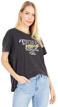 Lila Tee - Thunderstorms (Black) Women's Clothing