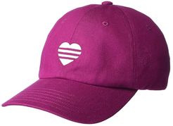 3-Stripes Heart Hat (Power Berry) Caps