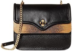 Phoebe Shoulder Bag (Black/Nutmeg) Handbags