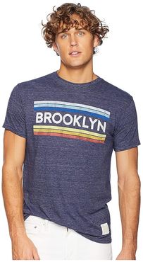 Vintage Tri-Blend Brooklyn T-Shirt (Streaky Navy) Men's T Shirt
