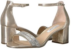 Elenora (Taupe Reflective Suedette) Women's 1-2 inch heel Shoes