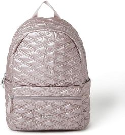 Quilted Backpack (Rose Metallic) Backpack Bags