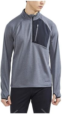 Core Trim Thermal Midlayer (Dark Grey Melange) Men's Clothing