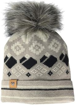 Durango Faux Fur Pom Beanie (Pewter) Beanies