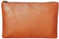 The Leather Pouch Clutch (English Saddle) Handbags