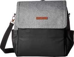 Glazed Color Block Boxy Backpack (Graphite/Black) Backpack Bags