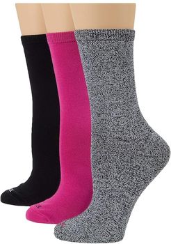 Softy Socks 3-Pack Gift Box (Black Multi) Women's Crew Cut Socks Shoes