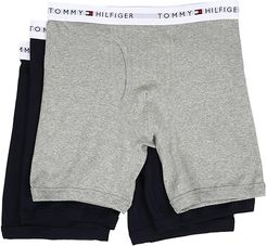 Cotton Boxer Brief 3-Pack (Dark Navy) Men's Underwear