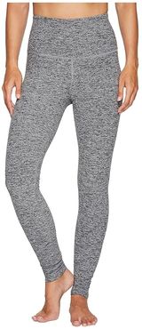 Spacedye High Waisted Long Leggings (Black/White) Women's Casual Pants