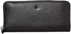 Polly Slim Continental Wallet (Black) Wallet Handbags