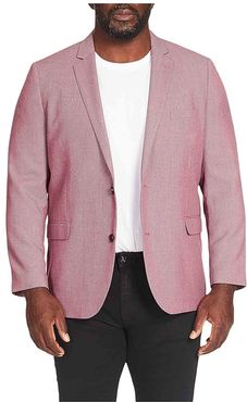 Big Tall Chace Textured Blazer (Pink) Men's Clothing