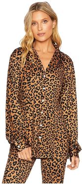 Mary Blouse (Leopard) Women's Clothing