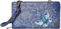 Cell Phone Crossbody Wallet 1149 (Garden of Delights) Handbags