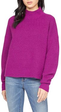 Fuzzy Mock Sweater (Magenta) Women's Sweater