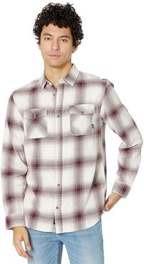 Monterey III Flannel Shirt (Antique White/Port Royale) Men's Clothing