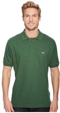 Short Sleeve Classic Pique Polo Shirt (Green) Men's Short Sleeve Pullover
