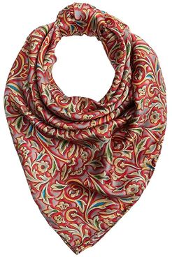 Wild Rags Silk Large Patterned Scarf Bandana (Western Floral Grey) Scarves