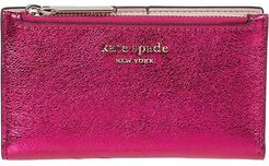 Spencer Metallic Small Slim Bifold Wallet (Metallic Rhododendron) Handbags