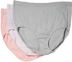 Elance Breathe Brief 3-Pack (Silver Fox/Spotty Dot/Blushing Rose) Women's Underwear