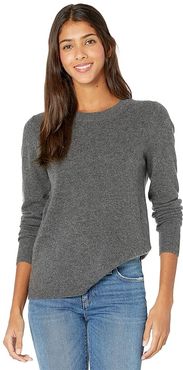 Cashmere Crew Neck Sweater (Heather Coal Grey) Women's Sweater