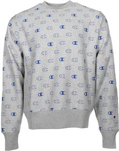 Reverse Weave(r) Crew - Tossed C Logos All Over Print (C Logo Spaced Oxford Grey) Men's Sweatshirt