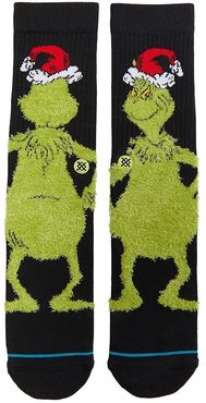 Mr Grinch (Black) Crew Cut Socks Shoes