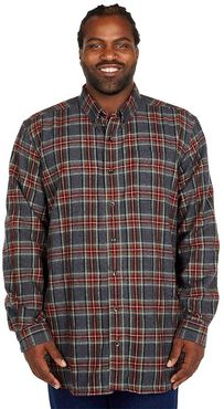 Scotch Plaid Flannel Traditional Fit Shirt - Tall (Grey Stewart) Men's Clothing