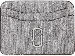 Snapshot Glitter Stripe New Card Case (Silver) Wallet Handbags