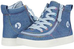 Classic Lace High (Toddler) (Denim Rainbow Thread) Girl's Shoes