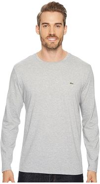 Long Sleeve Pima Jersey Crew Neck T-Shirt (Silver Chine) Men's T Shirt