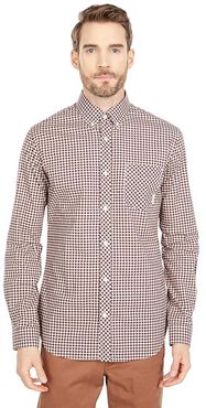 Long Sleeve Gingham Shirt (Port Royal) Men's Clothing