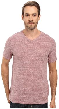 Baseline Tri-Blend V-Neck Tee (Brick) Men's T Shirt