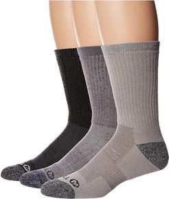 Cushioned Hiker Crew (Charcoal Black) Men's Crew Cut Socks Shoes