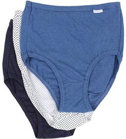 Elance(r) Brief 3-Pack (Deep Blue Heather/Deep Blue Dot/Sea Blue Denim Heather) Women's Underwear